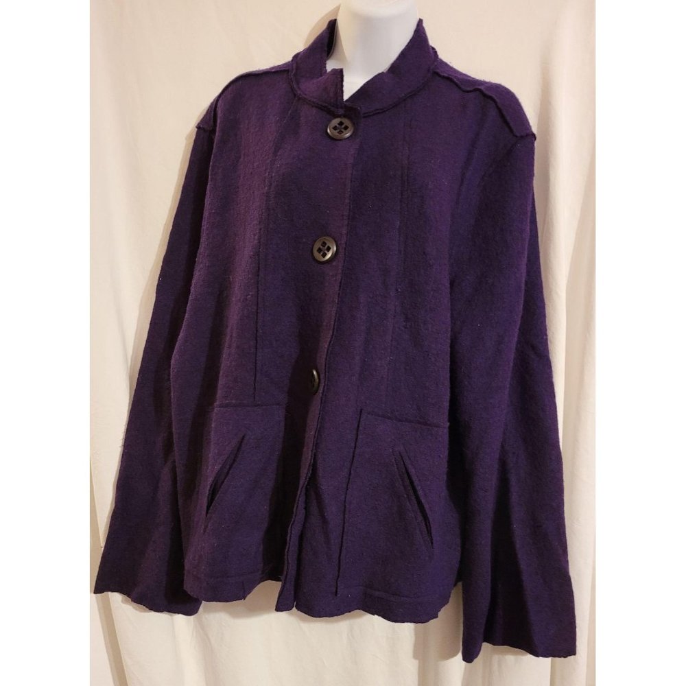 Coldwater Creek Wool Blend Button Front Jacket - image 5